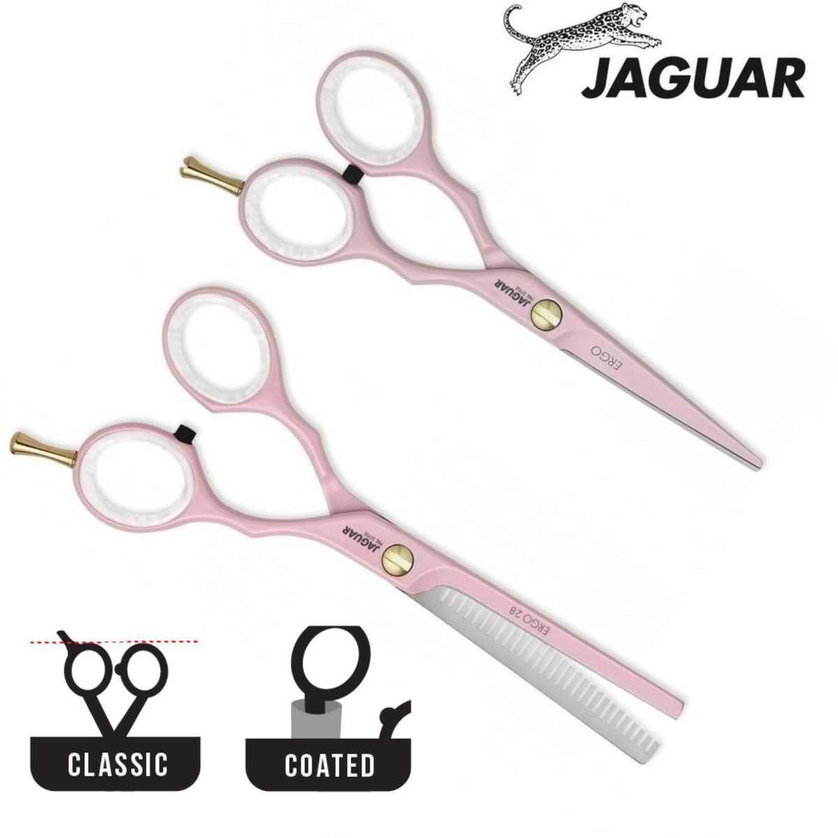 Jaguar Pink Ergo Hairdressing Scissor Set