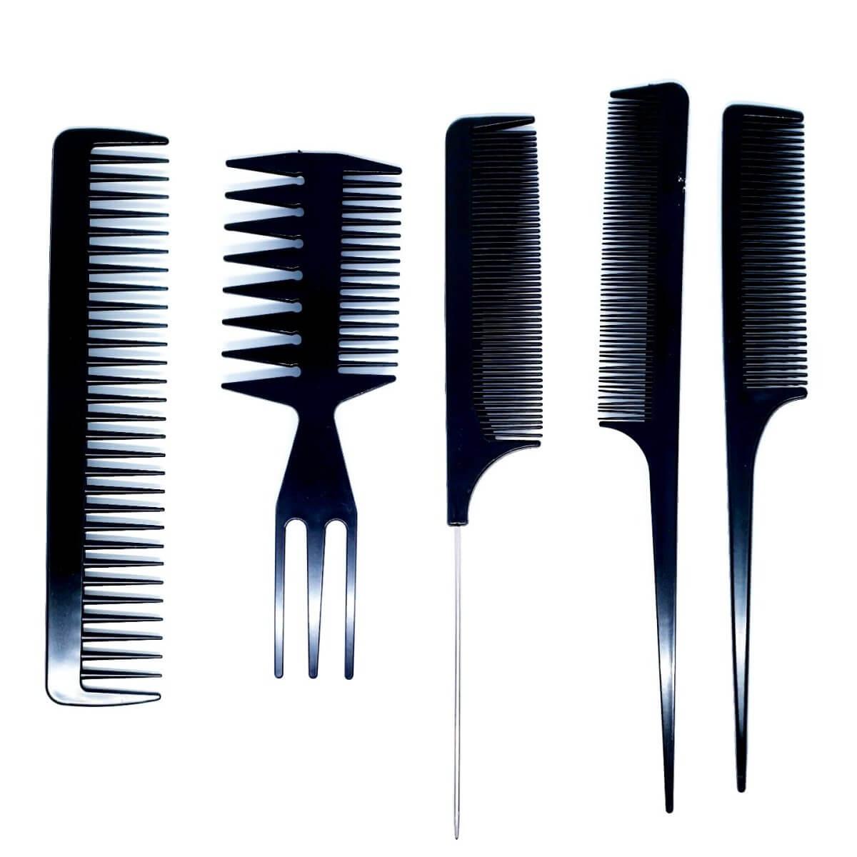 Complete Hair Comb Set: 10 Piece Anti-Static Hairdressing Combs in - For Hair Stylists &amp; Barbers