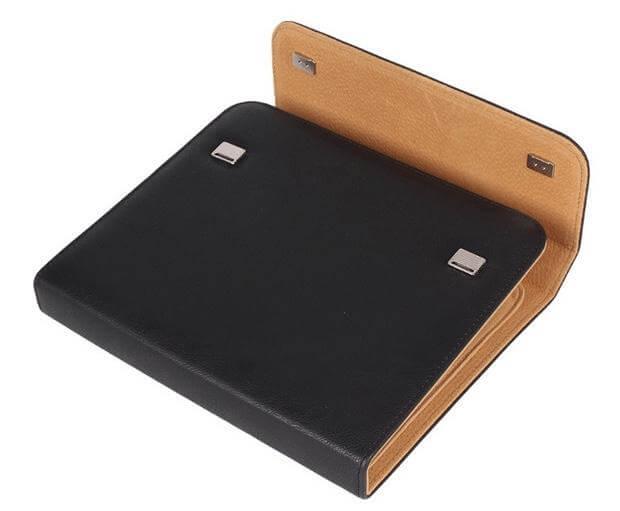 Premium JP Leather Scissor Case: 10 Piece Scissor Protector in Black - Leather Pouch For Hair Stylists &amp; Barbers