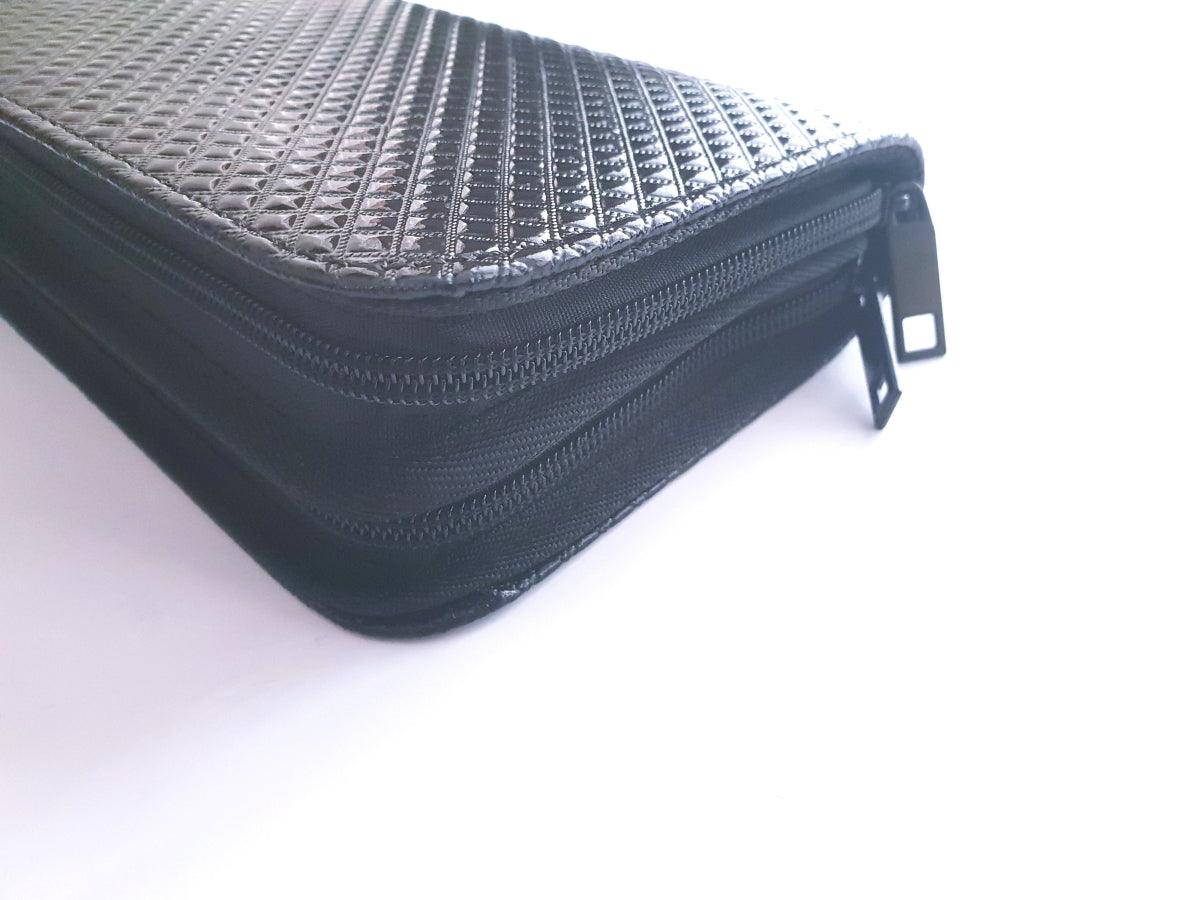 4pcs - Black Leather Scissors Pouch in - Leather Pouch For Hair Stylists &amp; Barbers