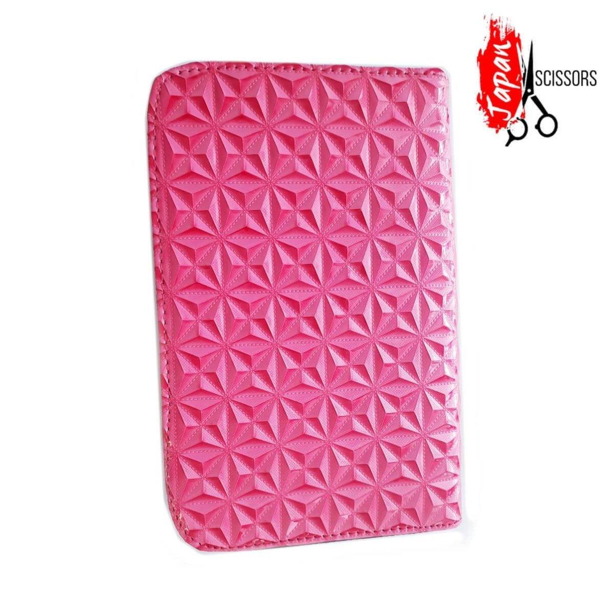 6pcs - Pink Leather Scissors Pouch in - Leather Pouch For Hair Stylists & Barbers