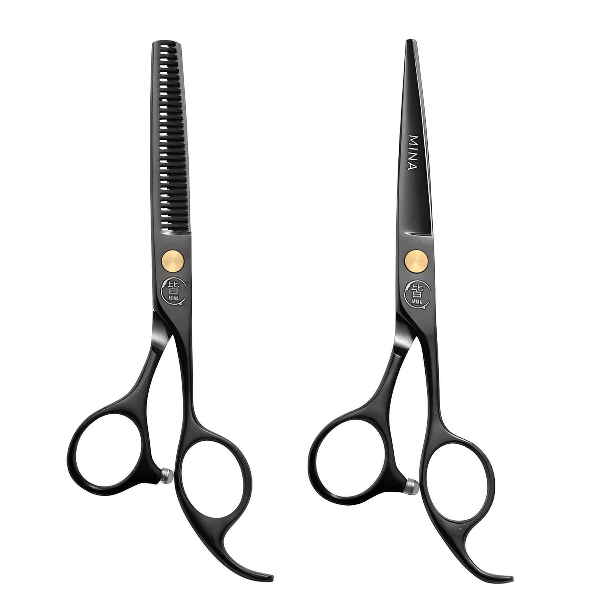 Mina Black Diamond Hairdressing Scissor Kit (SKU: MIN-BDMD-S55)