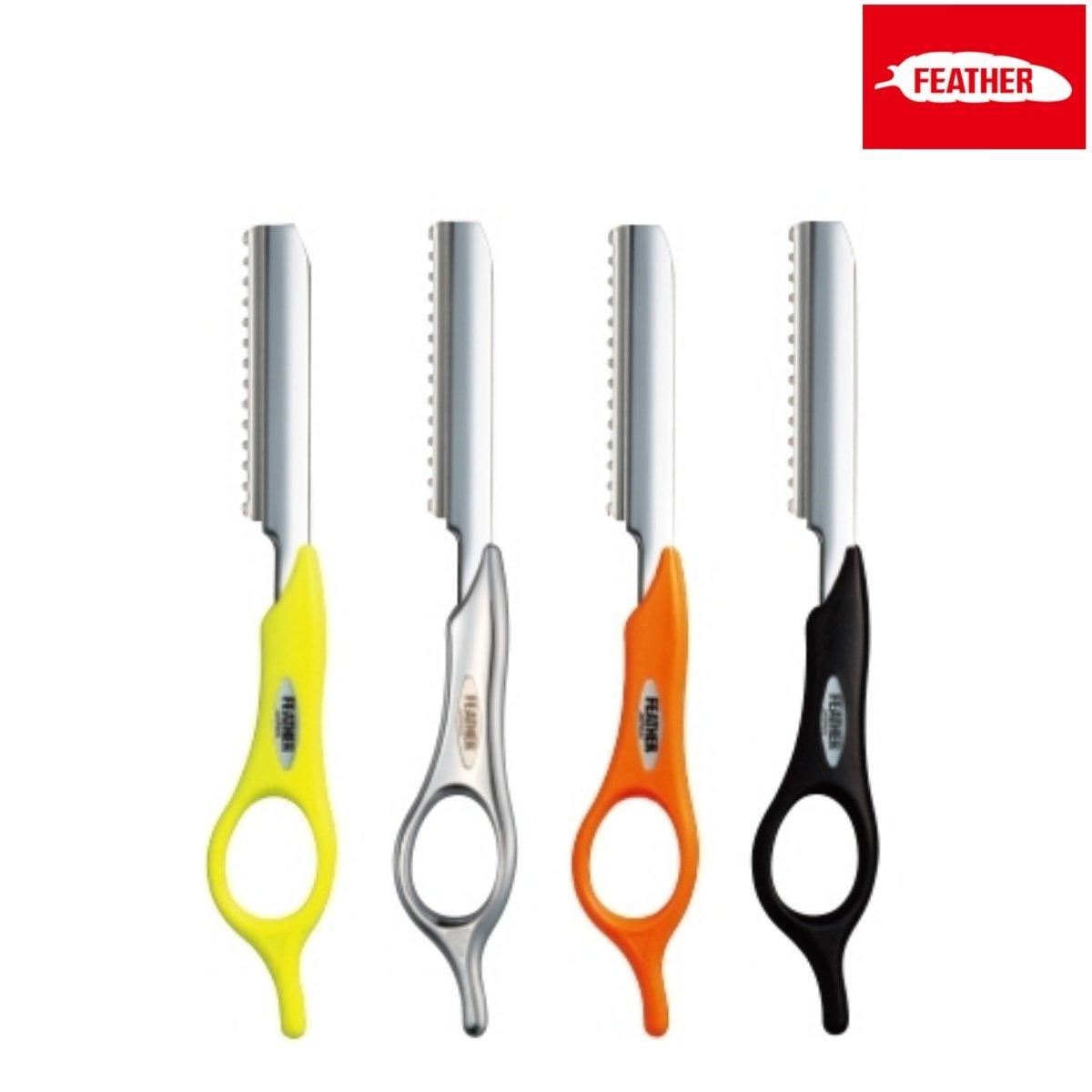 Feather Styling &amp; Texturizing Razor Short Handle in - Styling Razor For Hair Stylists &amp; Barbers