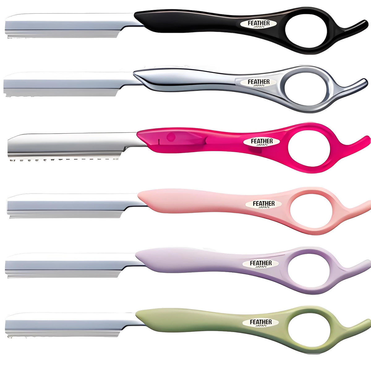 Feather Styling &amp; Texturizing Razor Short Handle in - Styling Razor For Hair Stylists &amp; Barbers