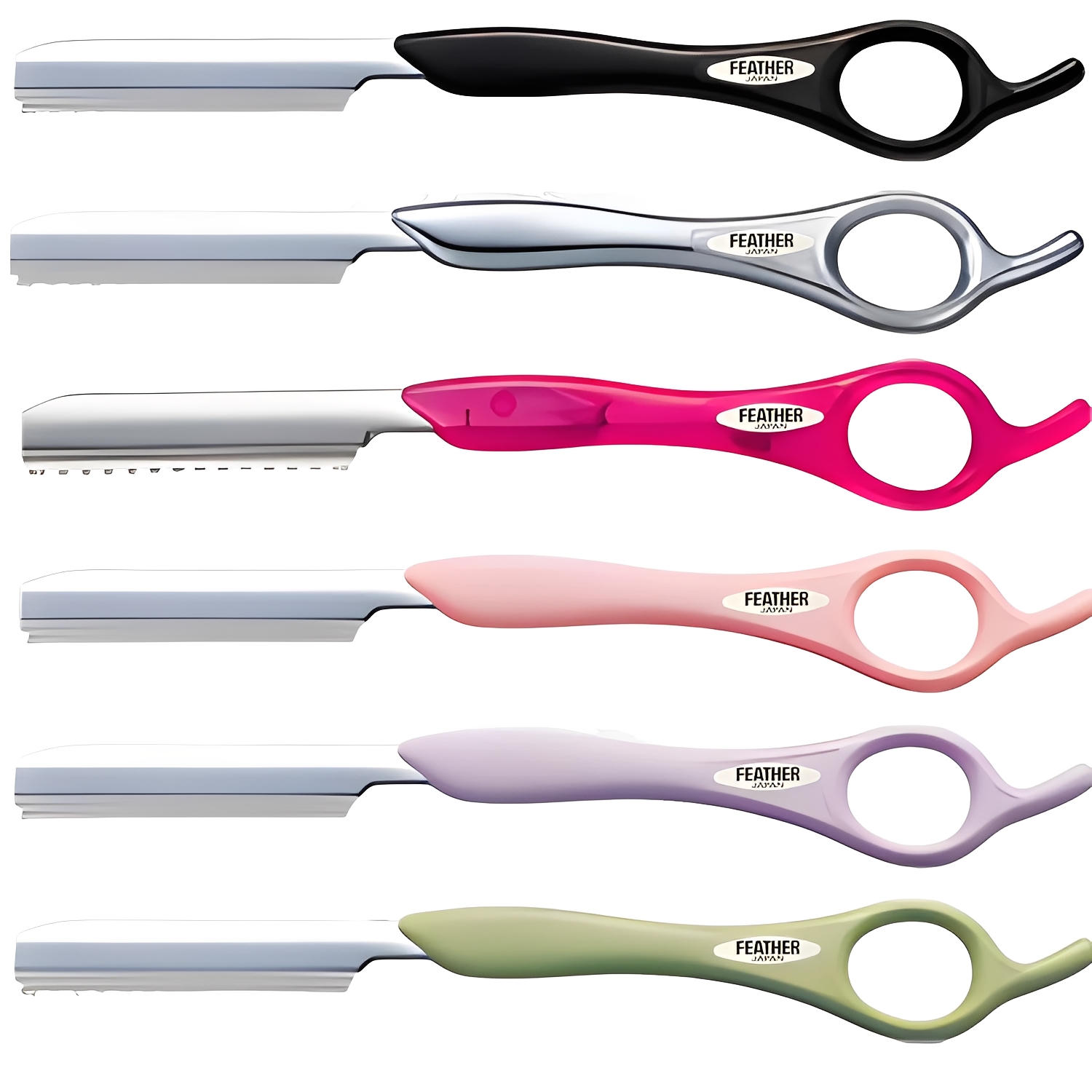 Feather Styling & Texturizing Razor Short Handle in - Styling Razor For Hair Stylists & Barbers