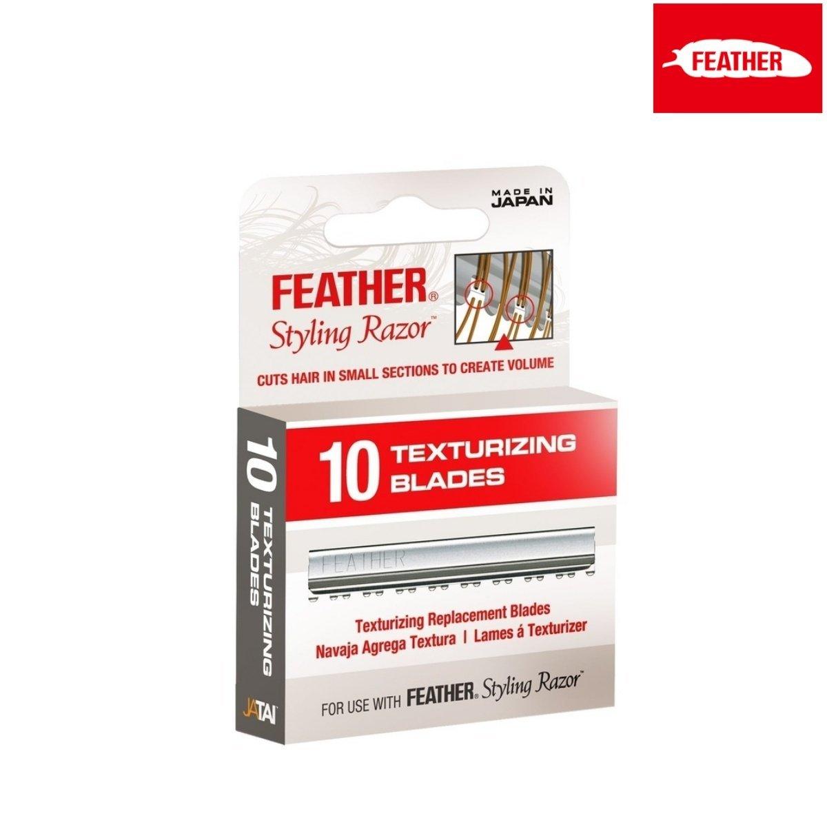 Feather Texturizing &amp; Thinning Blades For Styling Razor in - Styling Razor For Hair Stylists &amp; Barbers