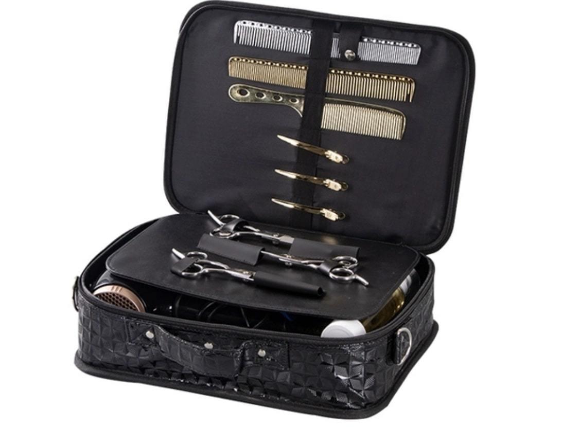Hairdressing Scissor Toolbox: Protect Shears &amp; Hair Tools in - Leather Pouch For Hair Stylists &amp; Barbers