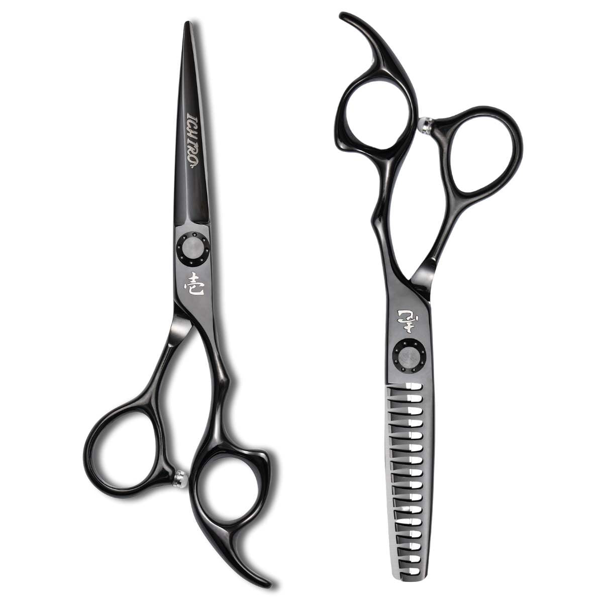 Ichiro Premium Series: Tsuki VG10 Black Cutting & Texturizing Scissor Set (SKU: ICH-TSK-SX55)
