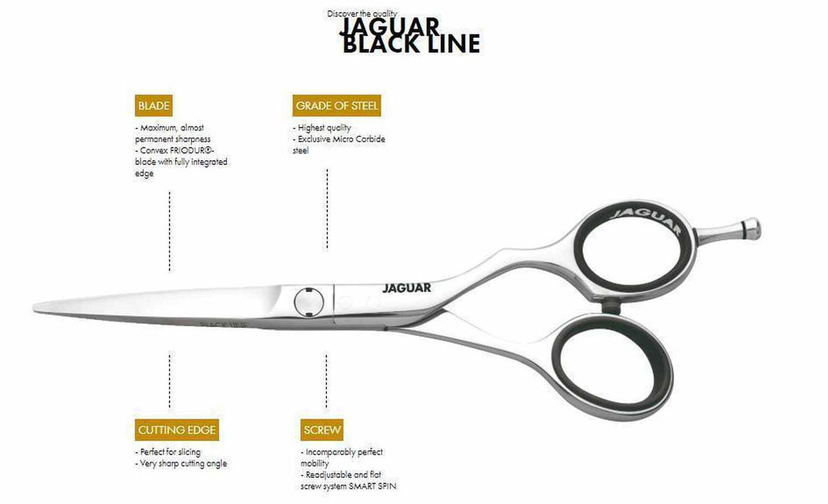 Jaguar Black Line Euro-Tech Hairdressing Scissors (SKU: JAG-97525)