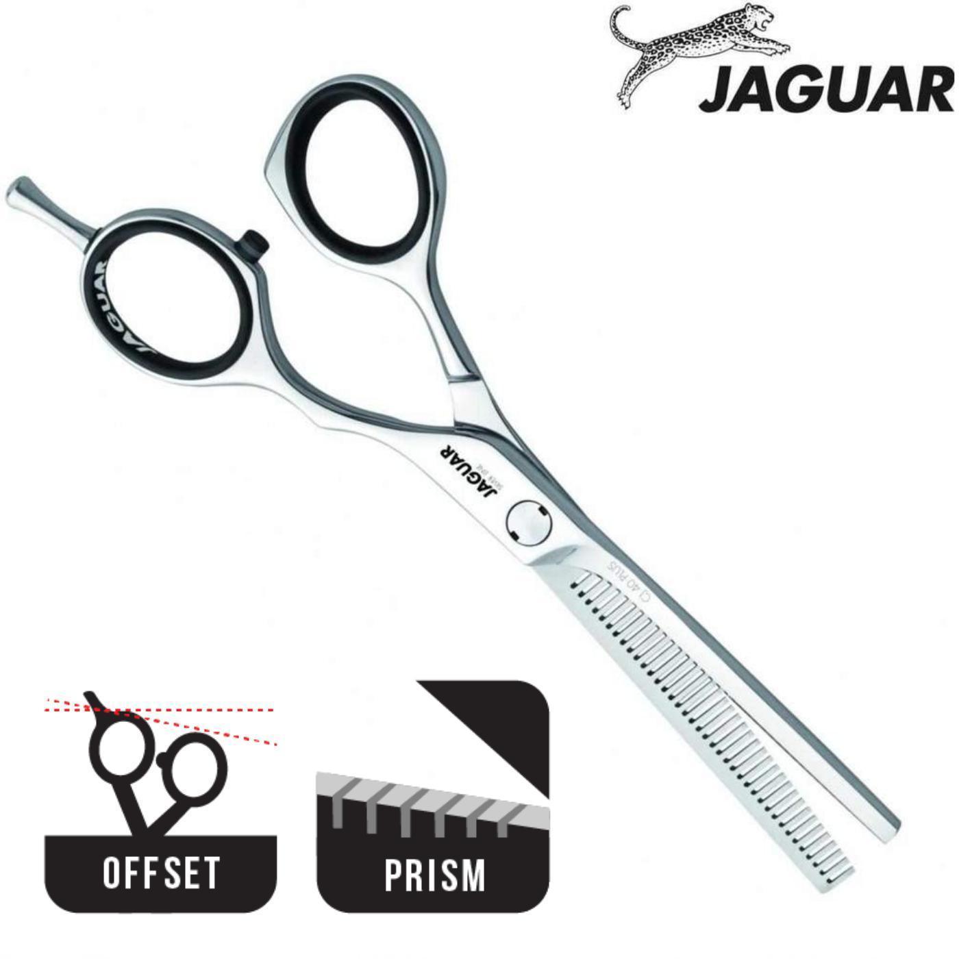 Jaguar Silver Line CJ 40 Plus Left-Handed Offset Hair Thinning Scissors (SKU: JAG-99526)
