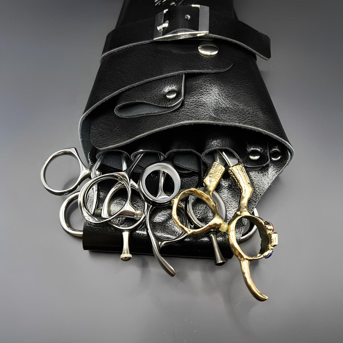 Juntetsu Black Belt Holster - Holds 5 Scissors (SKU: JUN-ADJST-5PC)