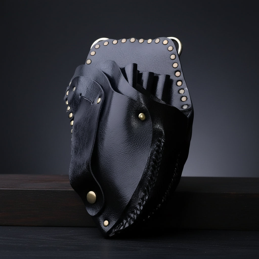 Juntetsu Heritage Leather Holster - 6 Scissor Pockets (SKU: JUN-HER-6PC)