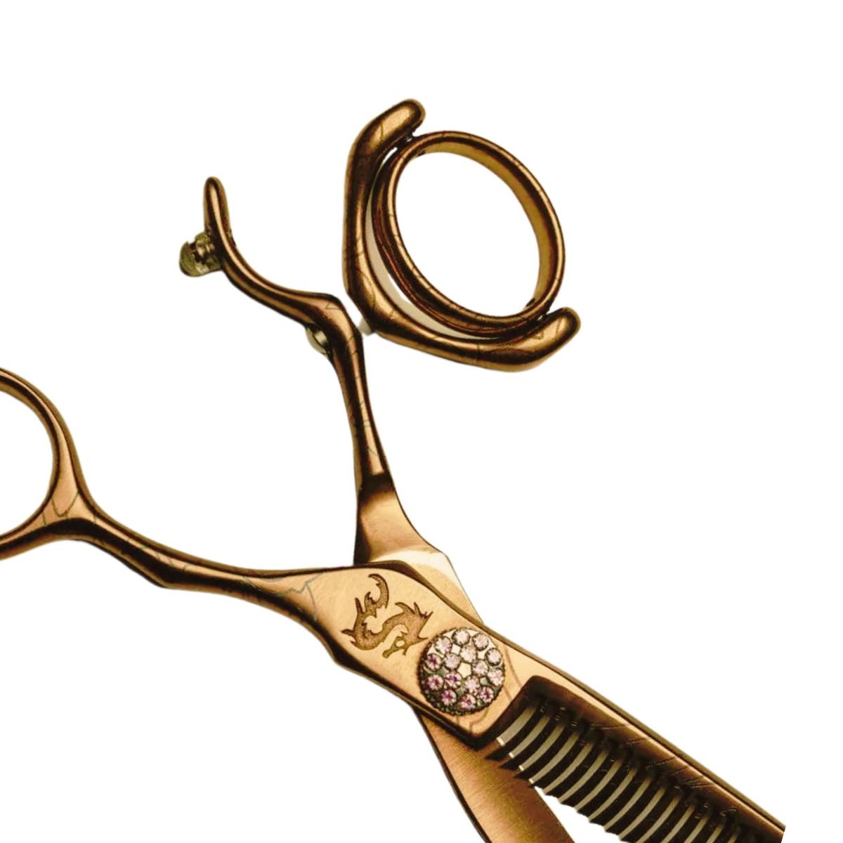 Kamisori Jewel III Double Swivel Texturizing Scissors in - Hair Thinning Scissors For Hair Stylists &amp; Barbers