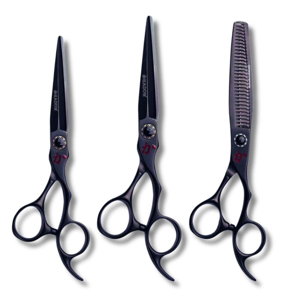 Kamisori Shadow Hair Cutting & Thinning MASTER Set in - Hair Cutting & Thinning Scissors Set For Hair Stylists & Barbers