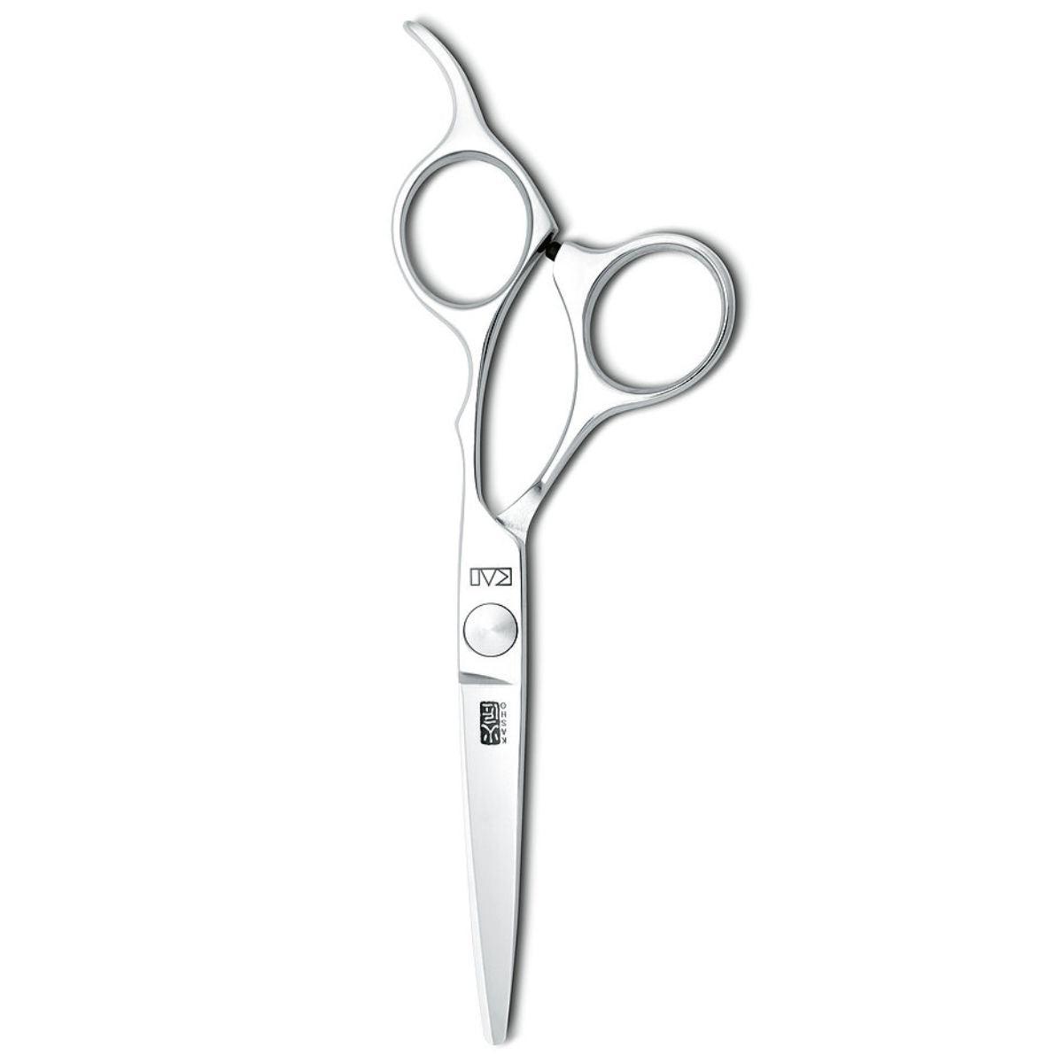 Kasho Chrome Offset Hair Cutting Scissors in - Hair Cutting Scissors For Hair Stylists &amp; Barbers (SKU: SCKCR55OS)