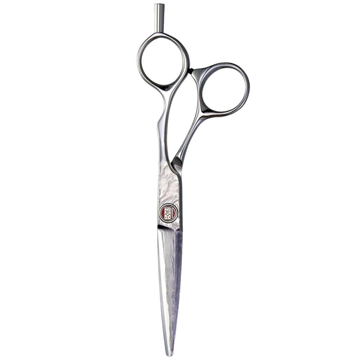 Kasho Damascus Offset Hair Cutting Scissors in - Hair Cutting Scissors For Hair Stylists & Barbers (SKU: SCKAD55OS)