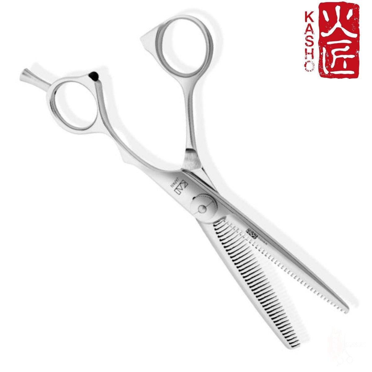 Kasho Green Hair Thinning Scissors in - Hair Thinning Scissors For Hair Stylists &amp; Barbers (SKU: SCKGRT15)
