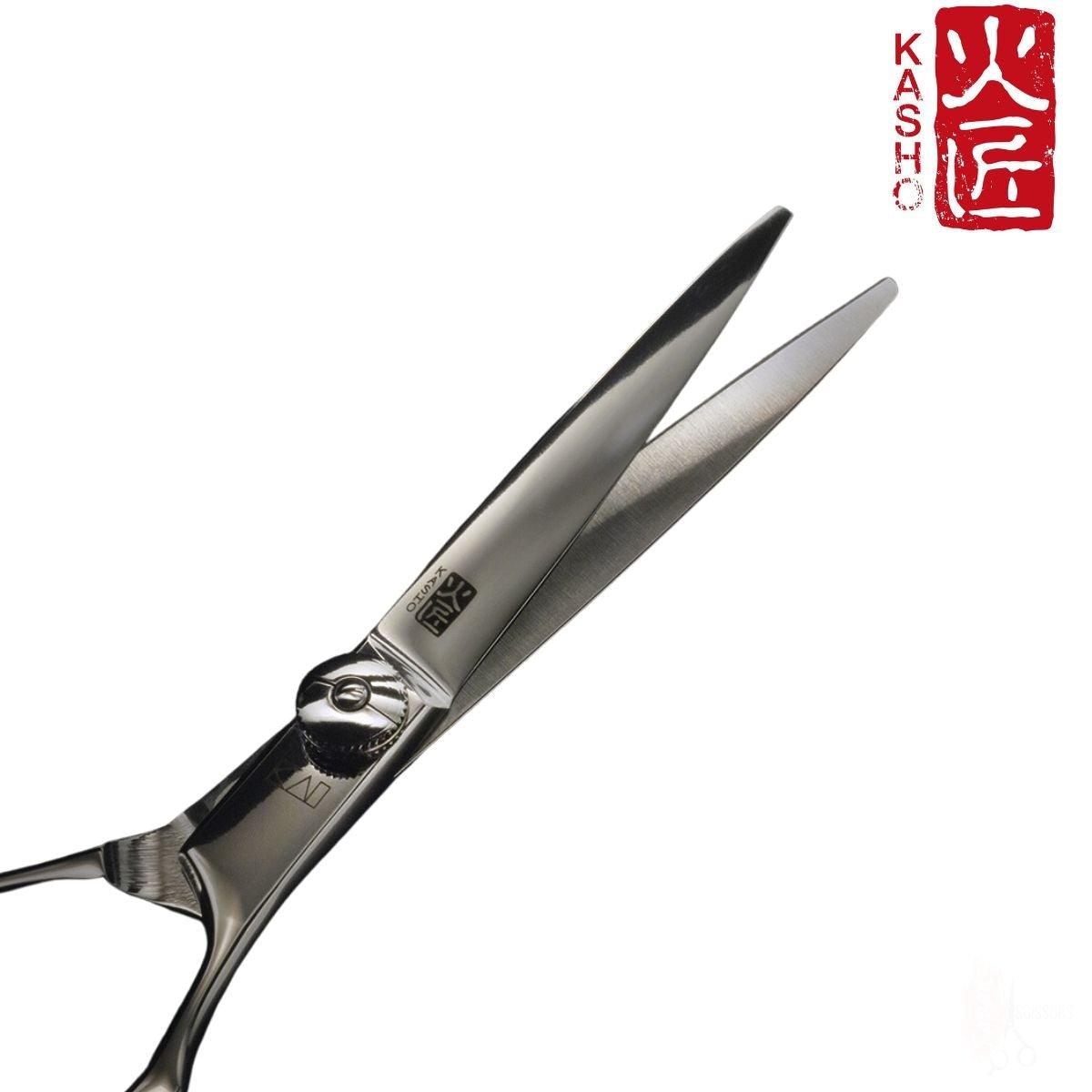 Kasho Green Semi-Offset Hair Cutting Scissors in - Hair Cutting Scissors For Hair Stylists &amp; Barbers (SKU: SCKGR50OS)