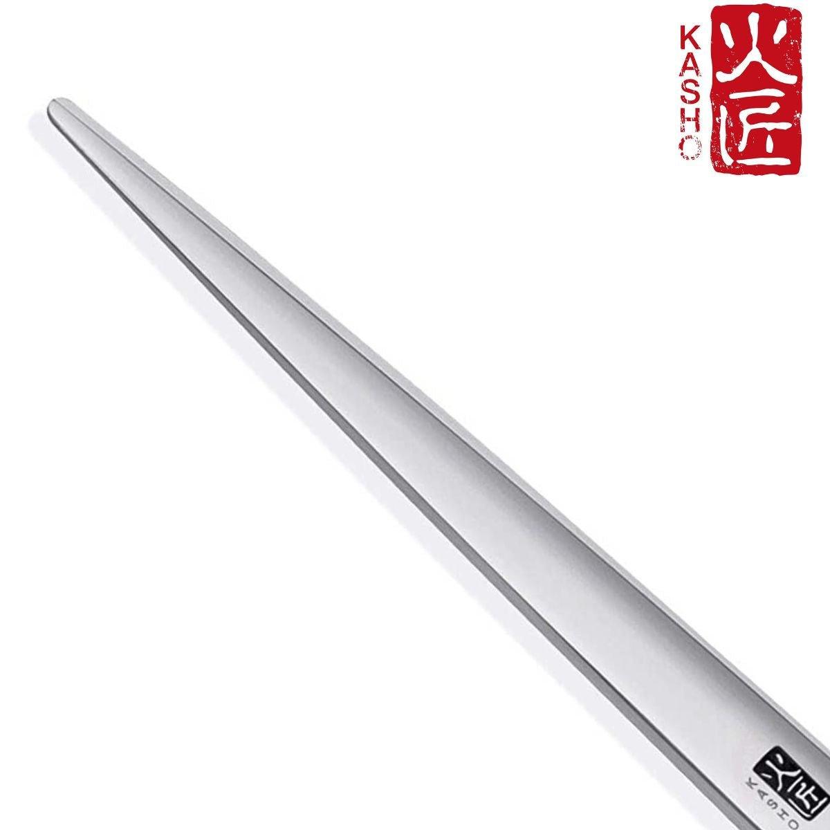 Kasho Silver Offset Hair Cutting Scissors in - Hair Cutting Scissors For Hair Stylists &amp; Barbers (SKU: SCKSI55OS)