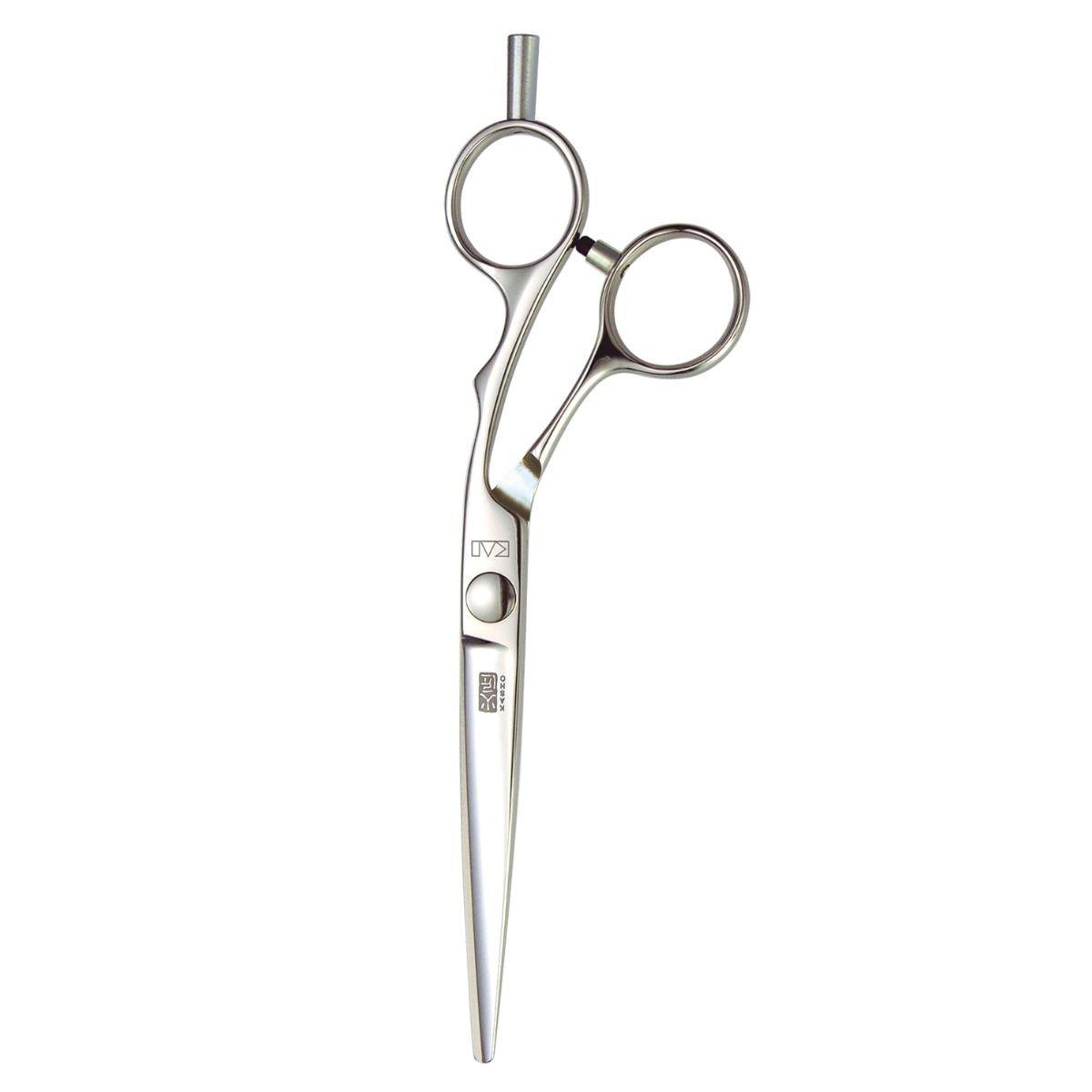 Kasho Silver Offset Hair Cutting Scissors in - Hair Cutting Scissors For Hair Stylists &amp; Barbers (SKU: SCKSI55OS)
