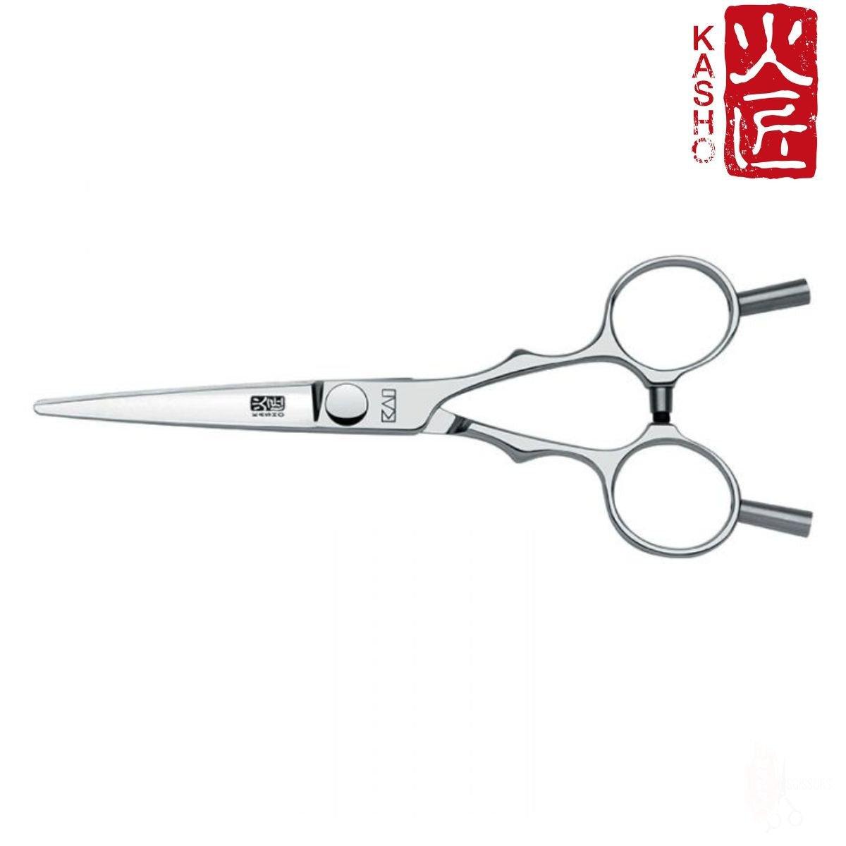 Kasho Silver Straight Hair Cutting Scissors in - Hair Cutting Scissors For Hair Stylists &amp; Barbers (SKU: SCKSI55S)