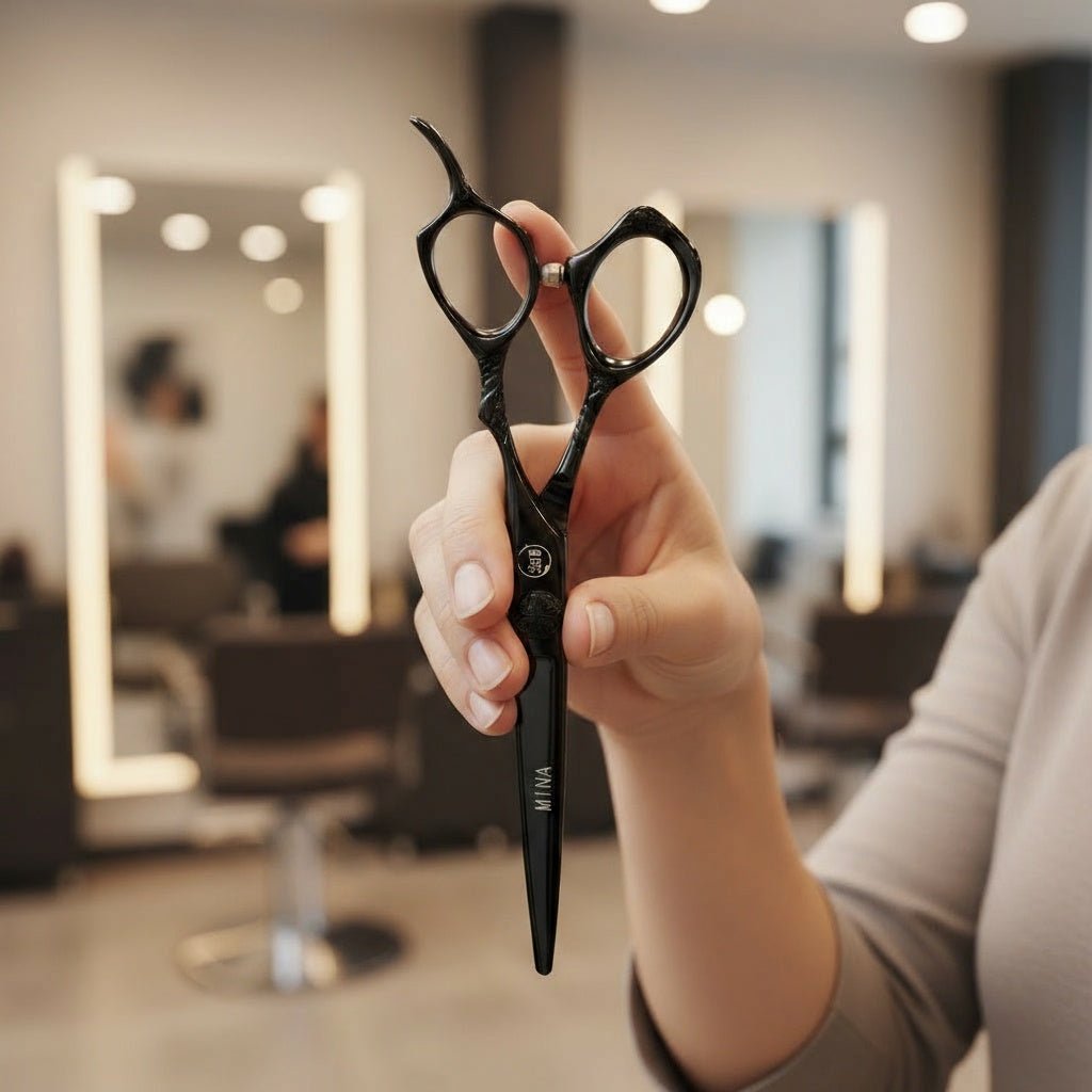 Mina Ash Black Cutting Scissors (SKU: MIN-ASH-C55)