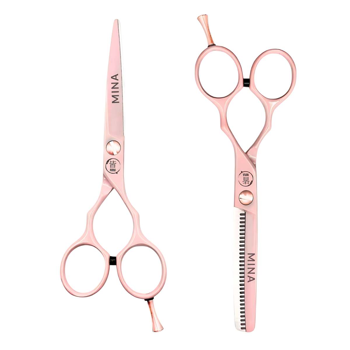 Mina Classic Pastel Pink Professional Shears Set (SKU: MIN-MPNK-S55)