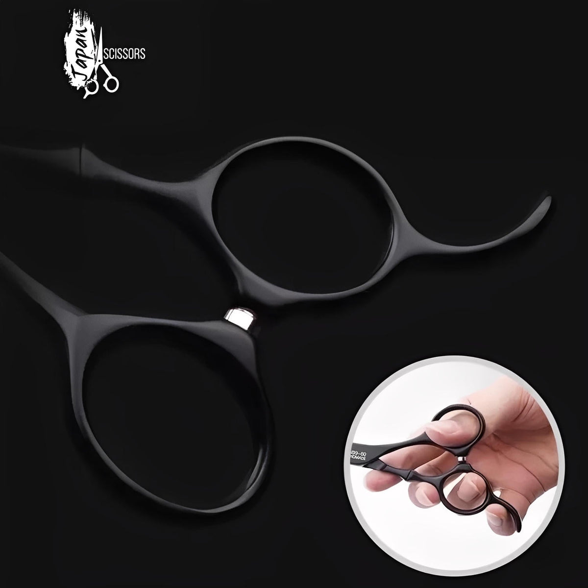 Mina Timeless Hairdressing Matte Black Thinning Scissors (SKU: MIN-TML-T60)