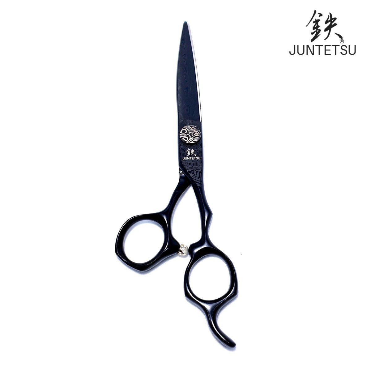 Juntetsu Matte Black Damascus Cutting Scissor - Scissor Hub Australia