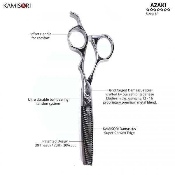 Kamisori Azaki Premium Texturizing Scissors - Scissor Hub Australia