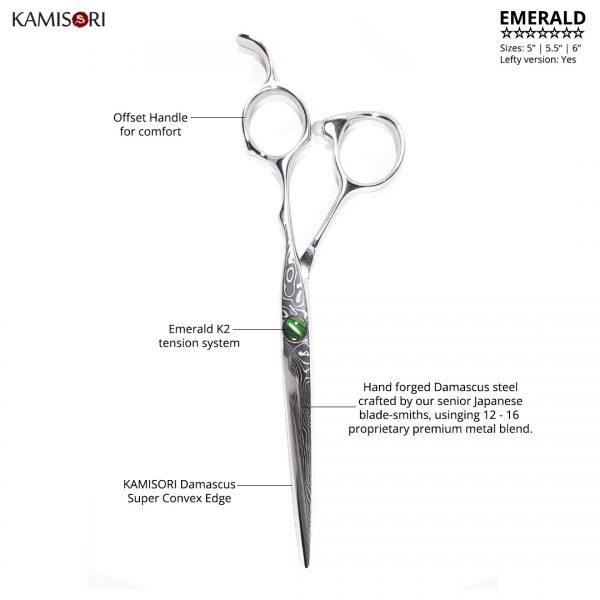 Kamisori Emerald Hair Cutting Scissors - Scissor Hub Australia