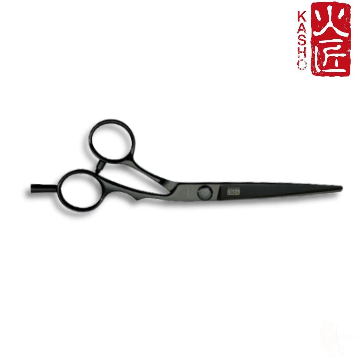 Kasho Silver Offset: BLACK Hair Cutting Scissors - Scissor Hub Australia