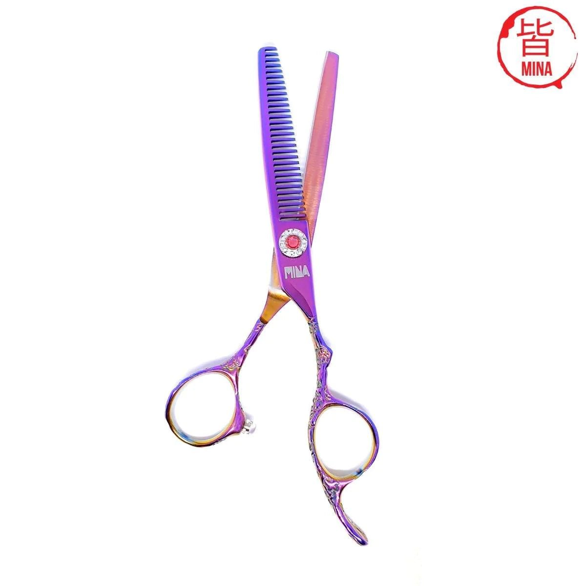 Mina Rainbow II Cutting &amp; Thinning Scissor Set - Scissor Hub Australia